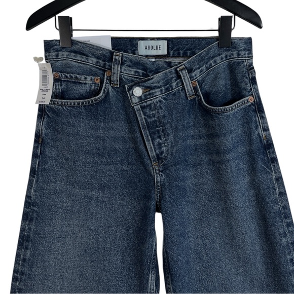 NWT AGOLDE Barrel Leg Criss Cross Jean size 26 in Form Wash - Picture 6 of 11